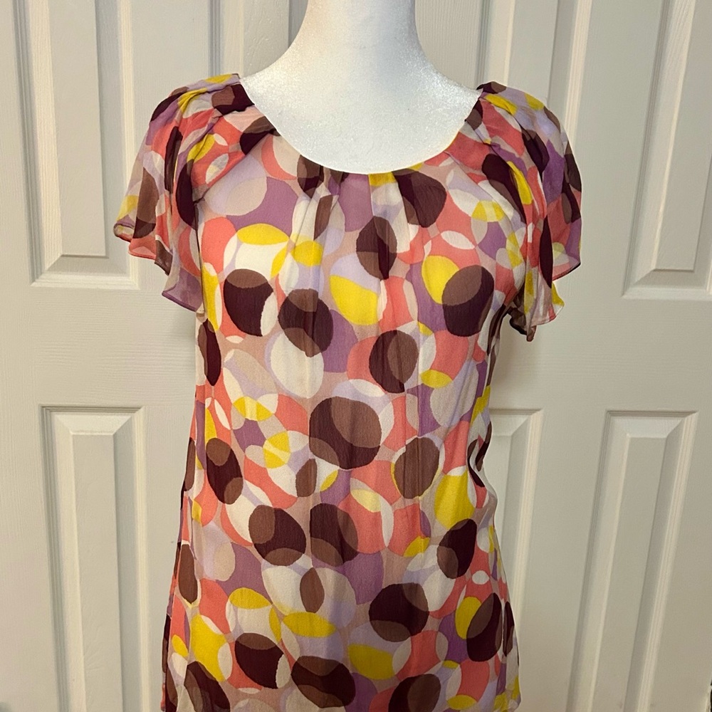 Boden Multicolor Geometric Blouse
